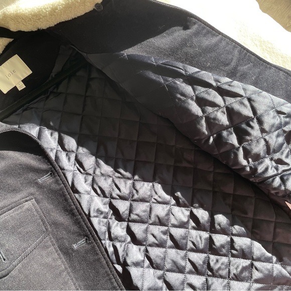 Navy Corduroy Jacket with removable Sherpa Collar - Picture 6 of 8